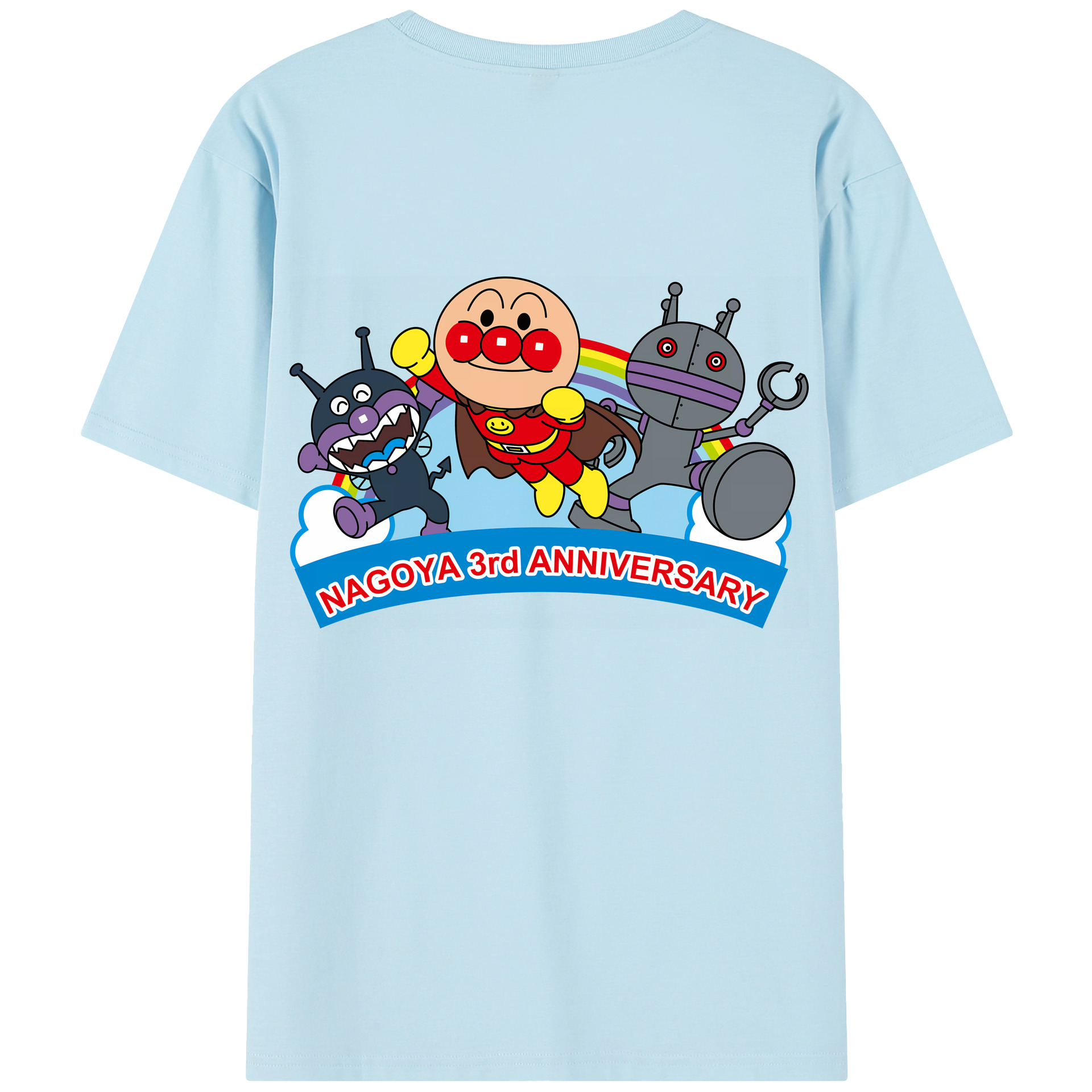 （画像用） アンパンマン Anpanman 綿100％半袖Tシャツ（背面プリント）